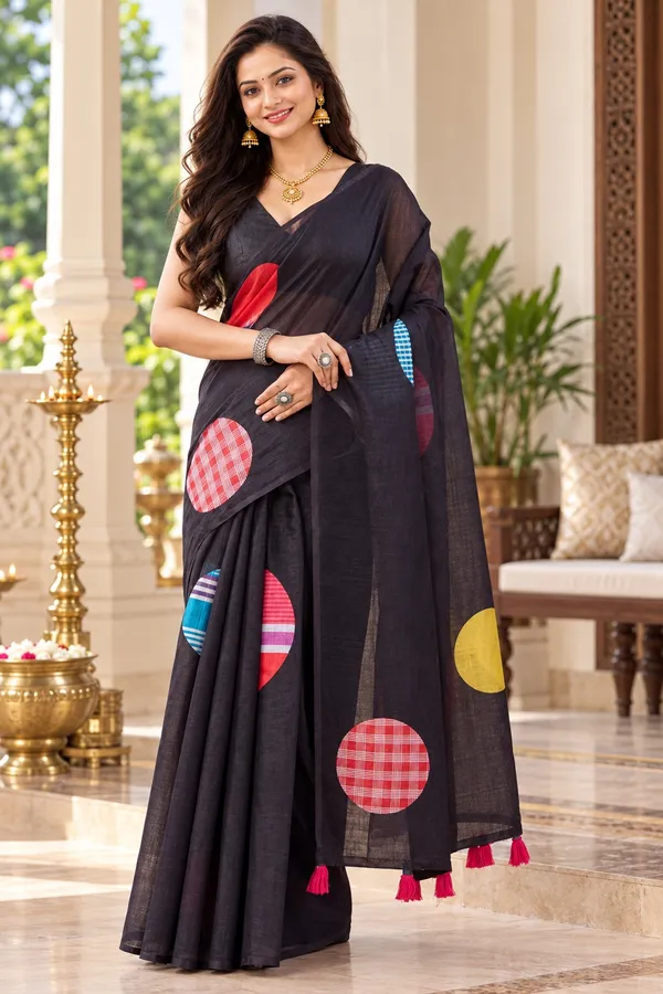 Saarah_Pure_Linen_Saree