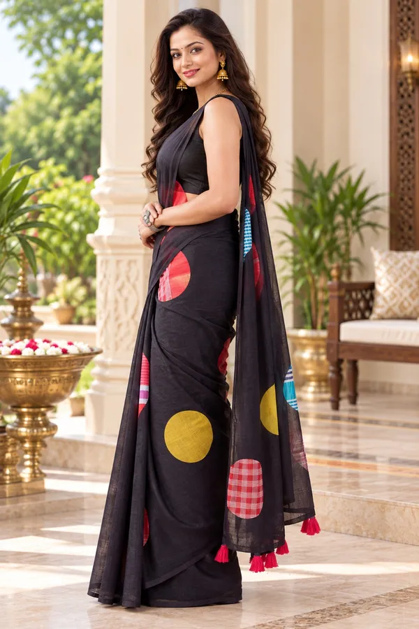 Saarah_Pure_Linen_Saree