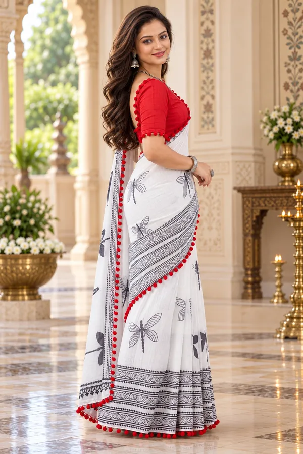 Saarah_Pure_Linen_Saree