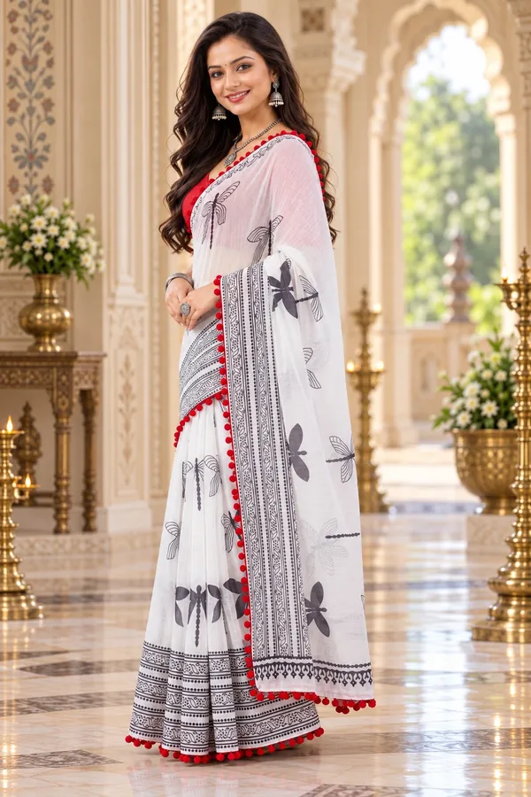 Saarah_Pure_Linen_Saree