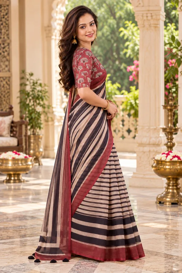 Saarah_Pure_Linen_Saree