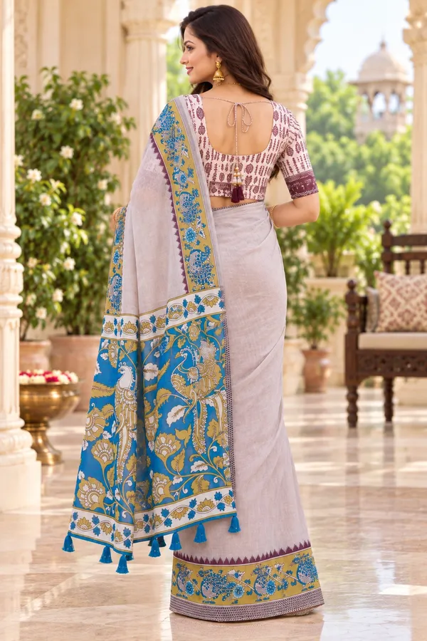 Saarah_Pure_Linen_Saree