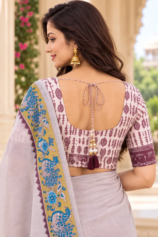 Saarah_Pure_Linen_Saree