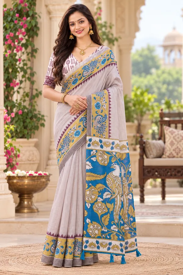 Saarah_Pure_Linen_Saree