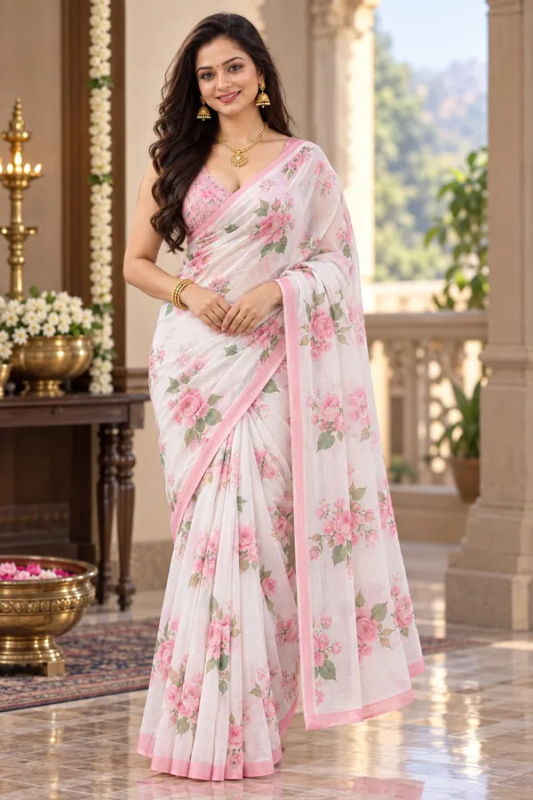 Saarah_Pure_Linen_Saree