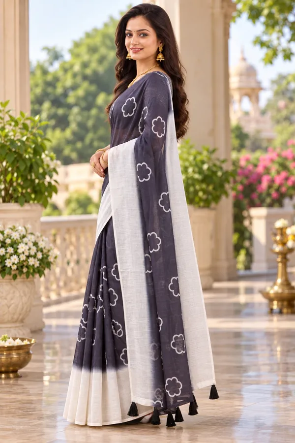 Saarah_Pure_Linen_Saree