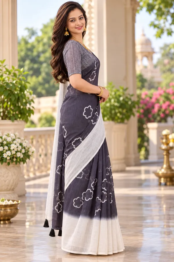 Saarah_Pure_Linen_Saree