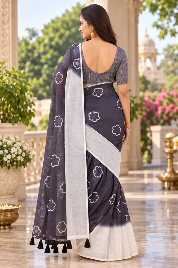 Saarah_Pure_Linen_Saree