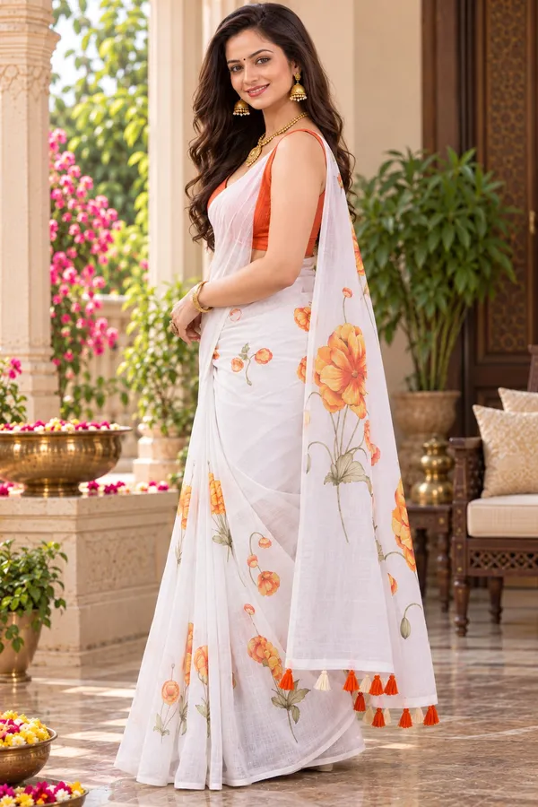 Saarah_Pure_Linen_Saree