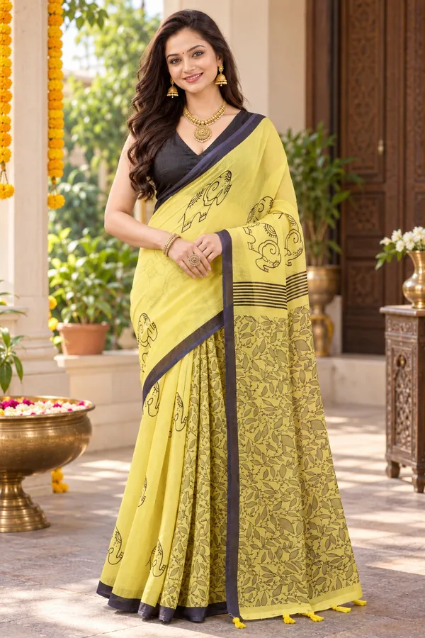 Saarah_Pure_Linen_Saree