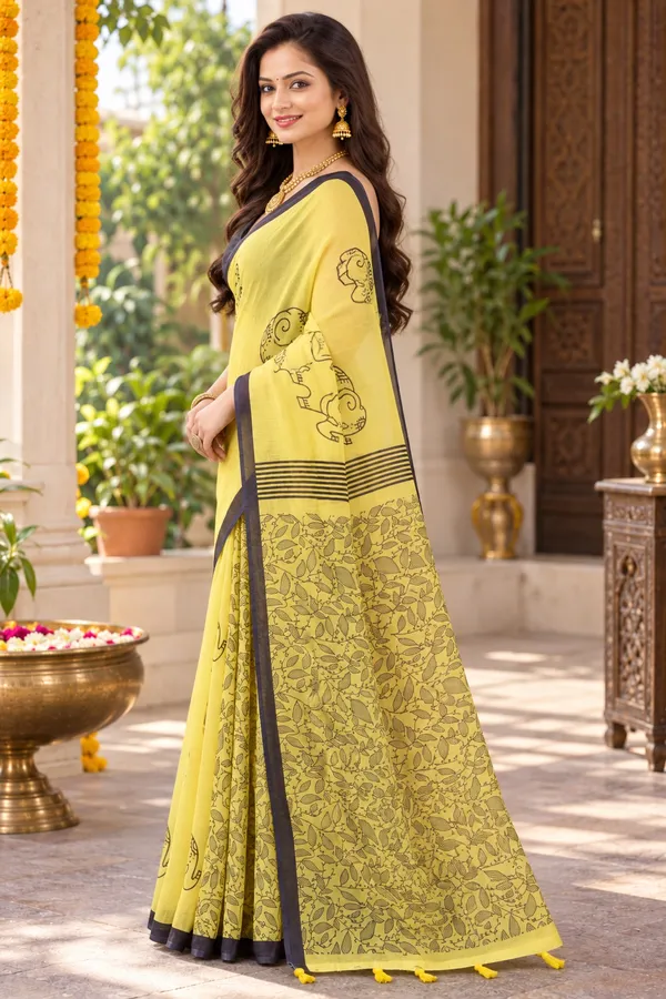 Saarah_Pure_Linen_Saree