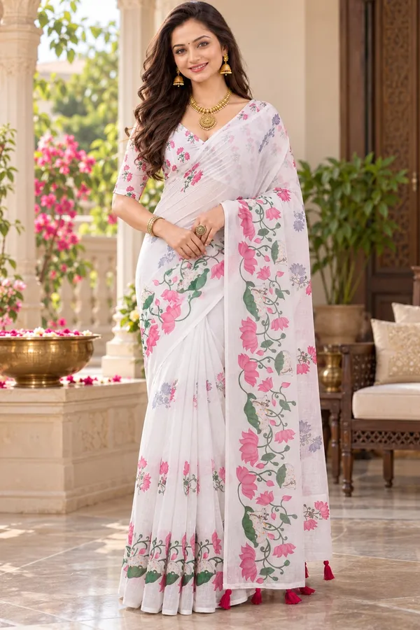 Saarah_Pure_Linen_Saree