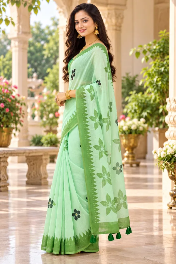 Saarah_Pure_Linen_Saree