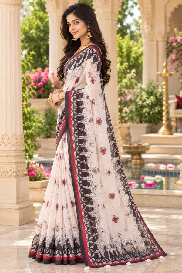 Saarah_Pure_Linen_Saree