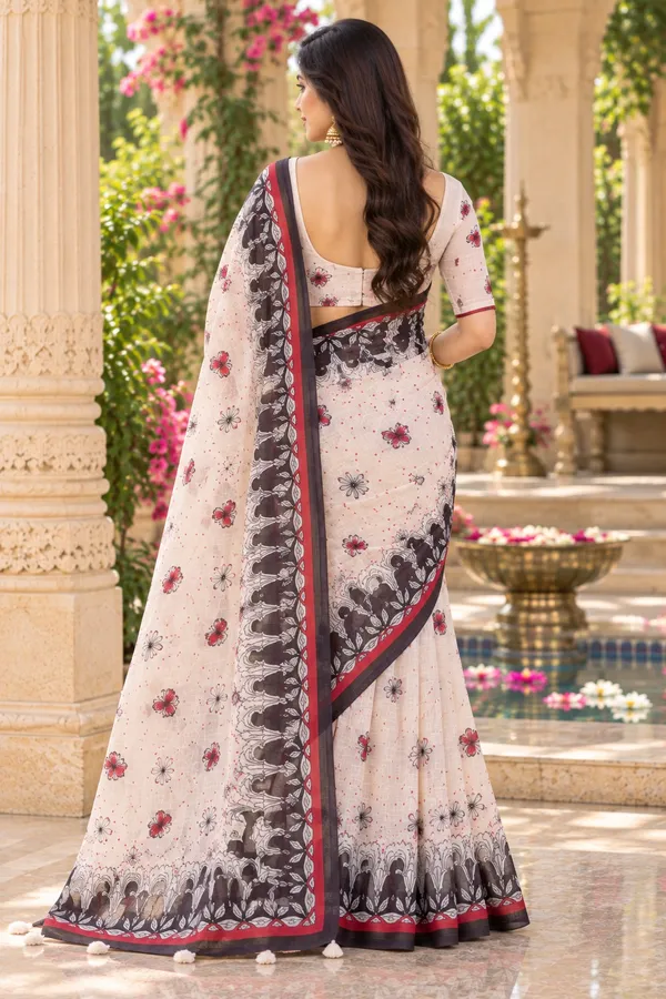 Saarah_Pure_Linen_Saree