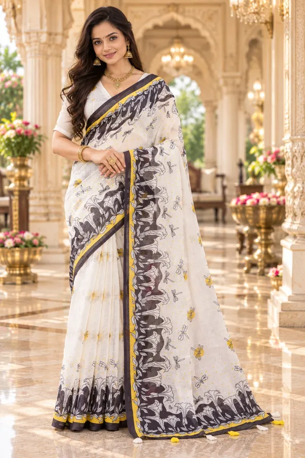 Saarah_Pure_Linen_Saree
