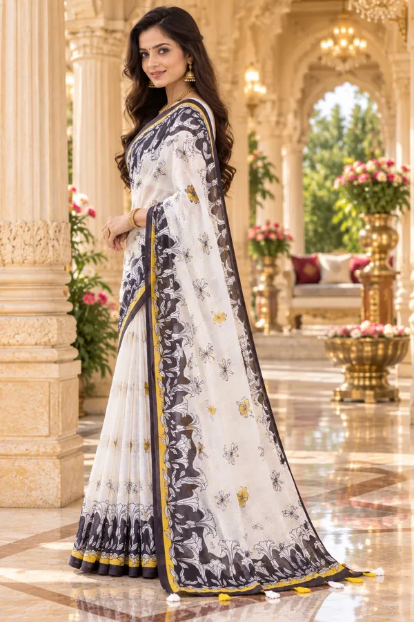 Saarah_Pure_Linen_Saree