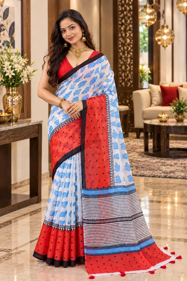 Saarah_Pure_Linen_Saree
