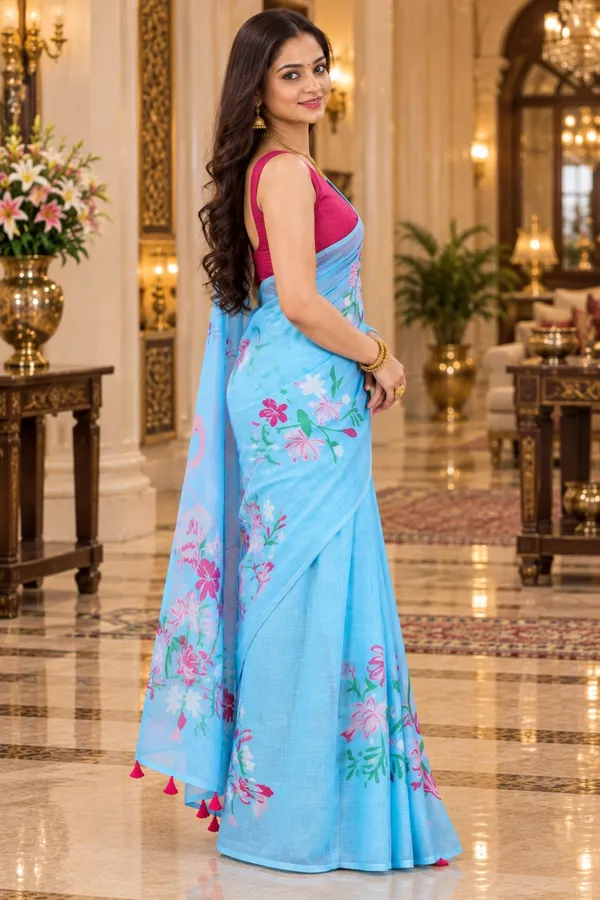 Saarah_Pure_Linen_Saree