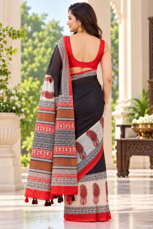 Saarah_Pure_Linen_Saree