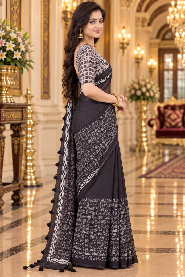 Saarah_Pure_Linen_Saree