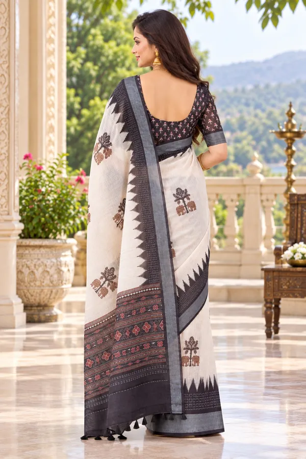 Saarah_Pure_Linen_Saree