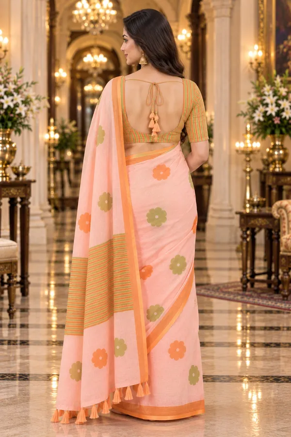 Saarah_Pure_Linen_Saree