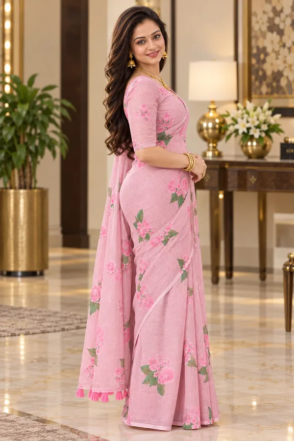 Saarah_Pure_Linen_Saree