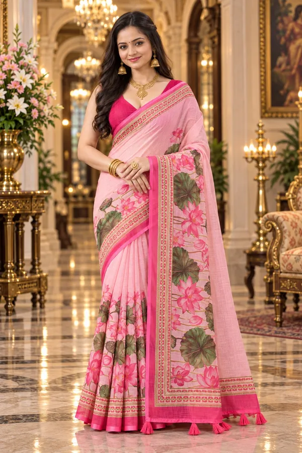 Saarah_Pure_Linen_Saree