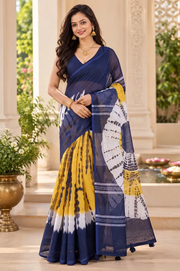Saarah_Pure_Linen_Saree