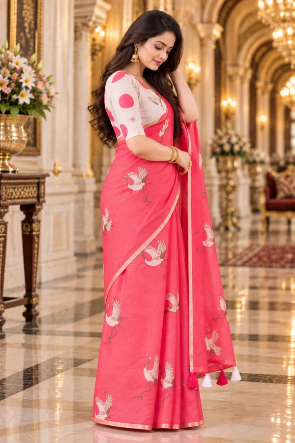 Saarah_Pure_Linen_Saree