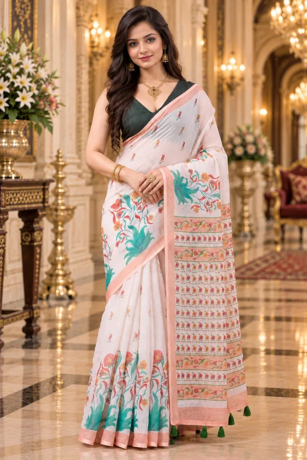 Saarah_Pure_Linen_Saree