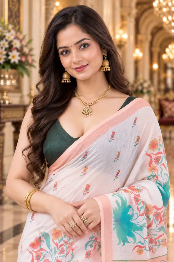 Saarah_Pure_Linen_Saree