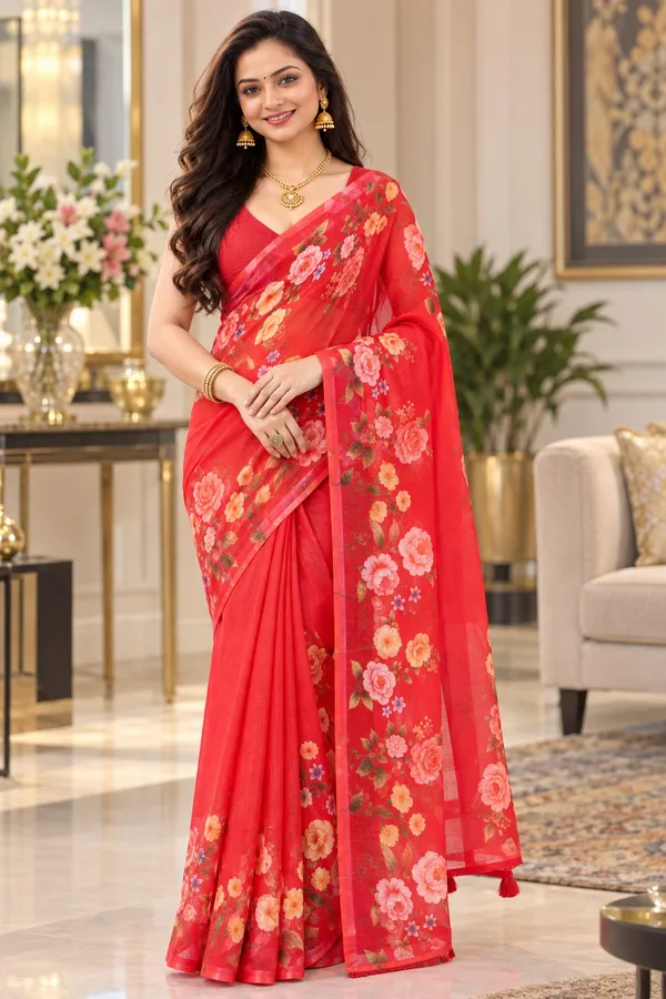 Saarah_Pure_Linen_Saree
