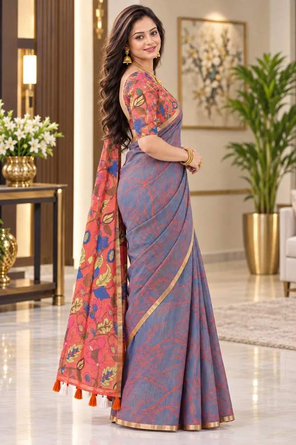 Saarah_Pure_Linen_Saree