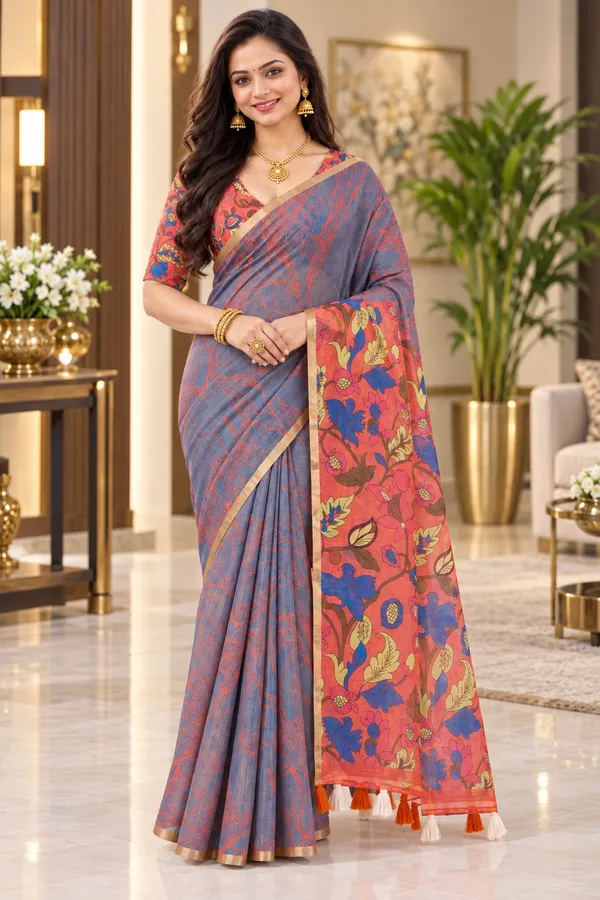Saarah_Pure_Linen_Saree