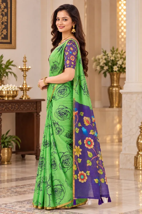 Saarah_Pure_Linen_Saree
