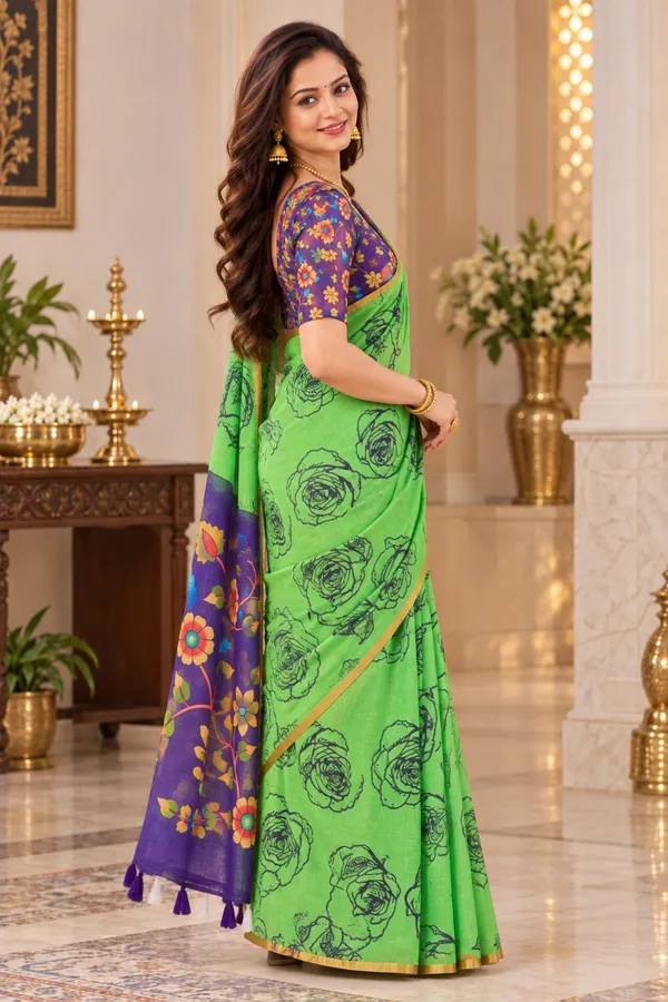 Saarah_Pure_Linen_Saree