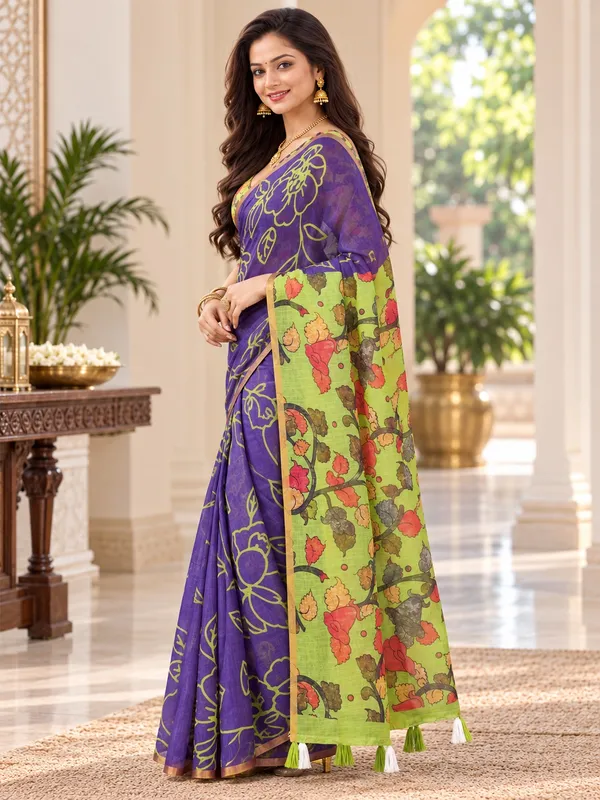 Saarah_Pure_Linen_Saree