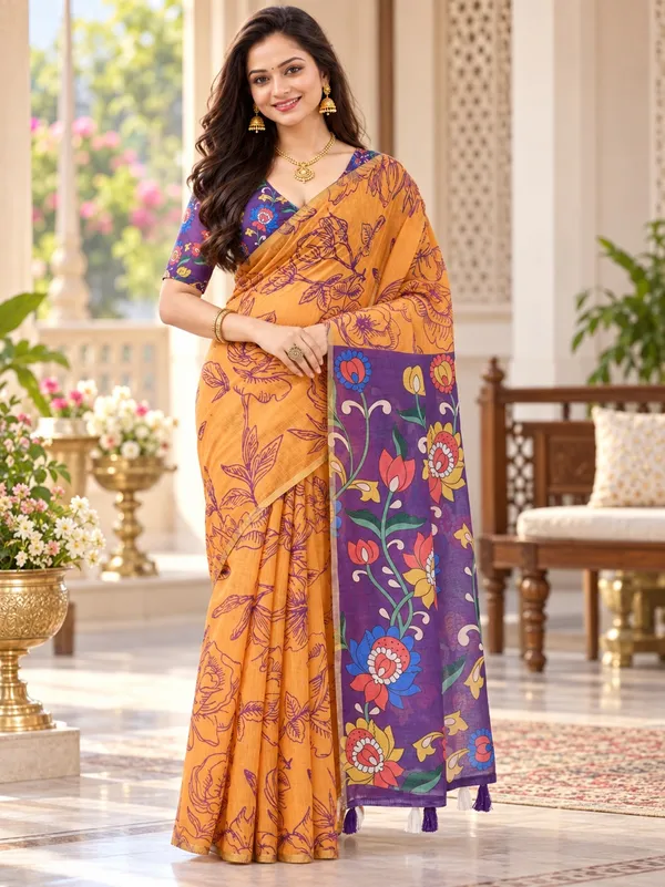 Saarah_Pure_Linen_Saree