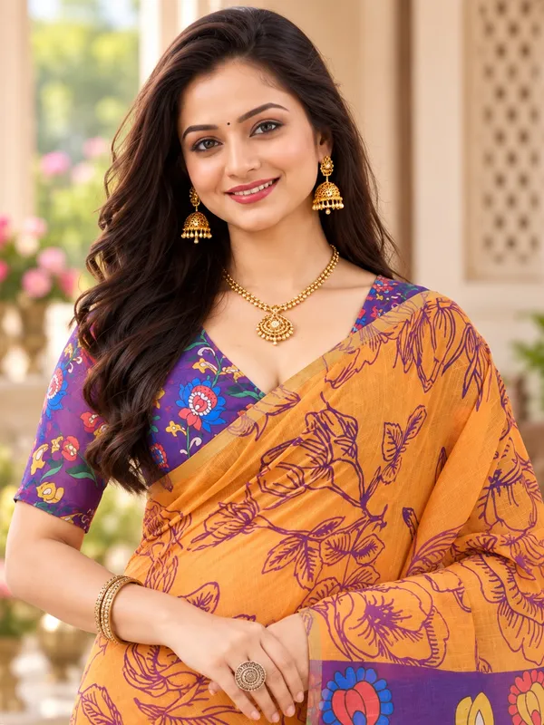 Saarah_Pure_Linen_Saree