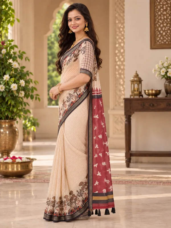 Saarah_Pure_Linen_Saree