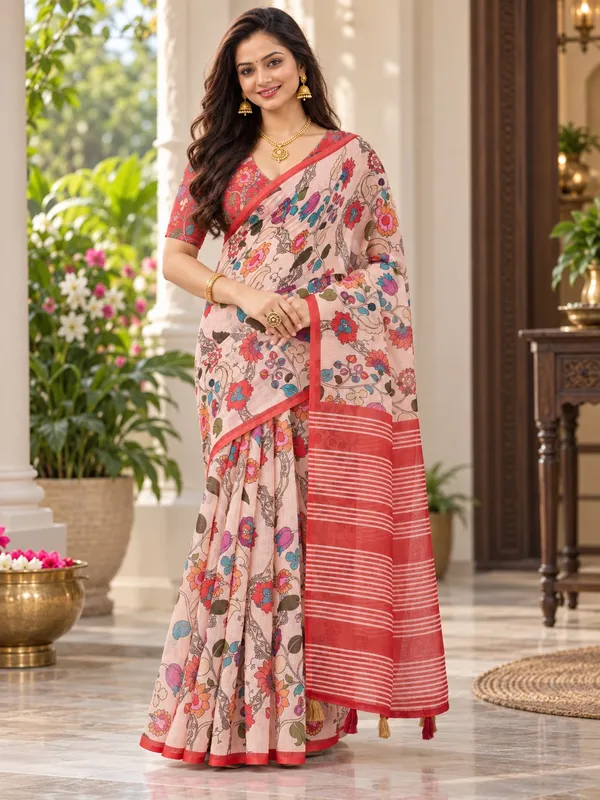Saarah_Pure_Linen_Saree