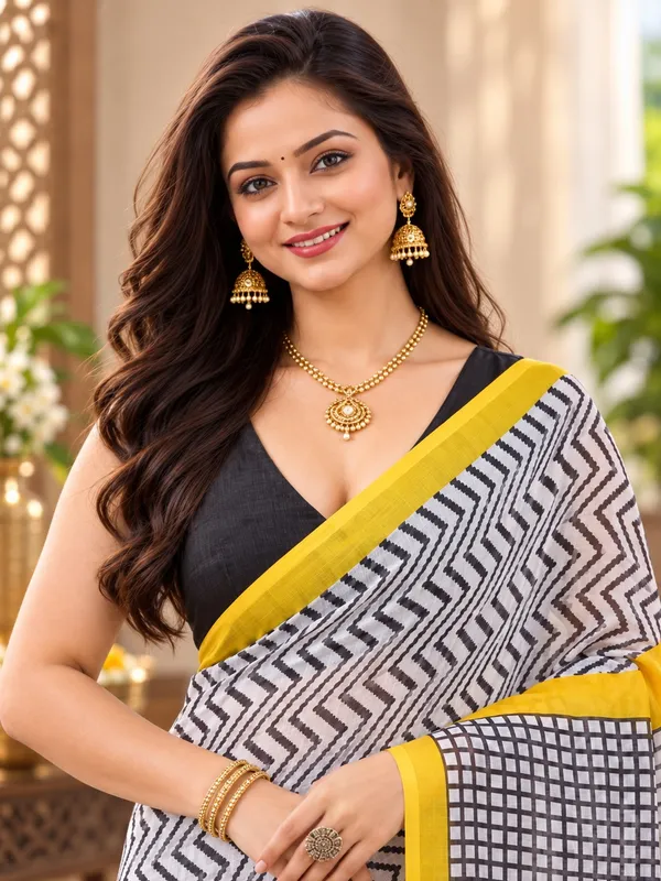 Saarah_Pure_Linen_Saree