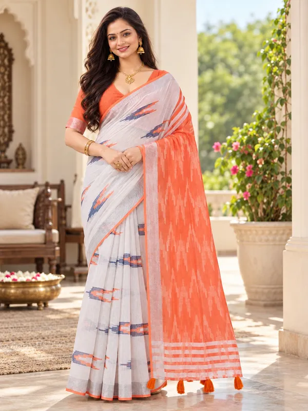 Saarah_Pure_Linen_Saree