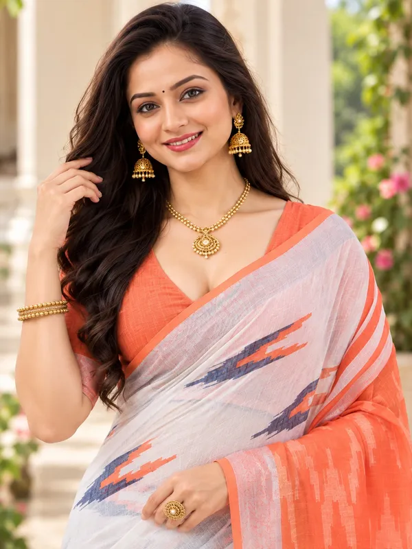 Saarah_Pure_Linen_Saree