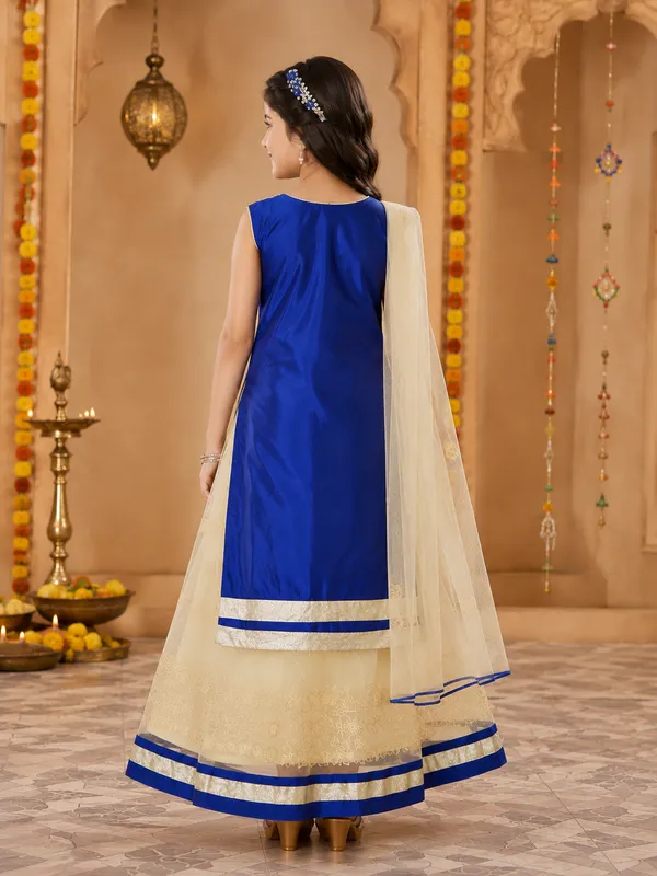 Girls_Lehenga_Choli_Ethnic_Wear_Self_Design_Lehenga_Choli