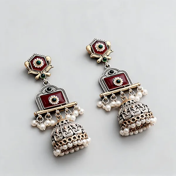 Red_Brass_Earrings_For_Women