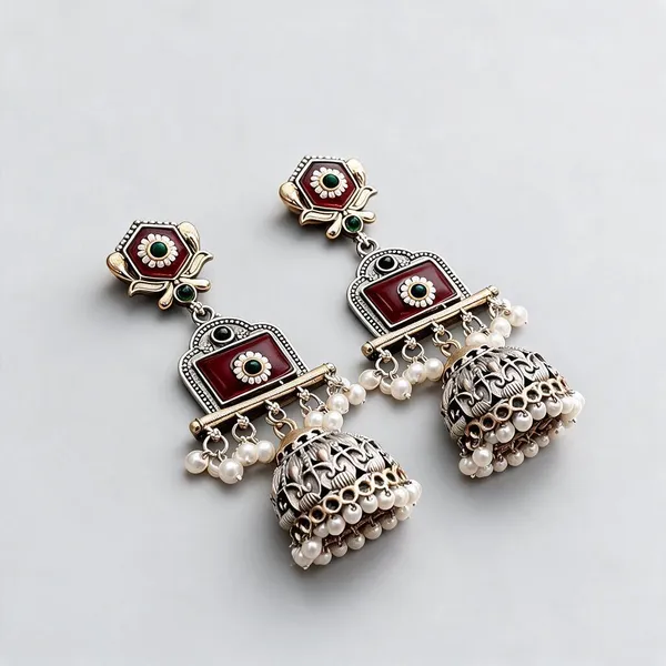 Red_Brass_Earrings_For_Women