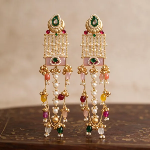 Golden_Brass_Earrings_For_Women